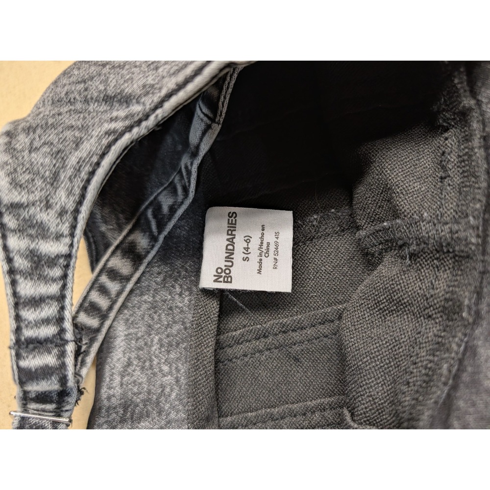 No Boundaries Junior Dress Size S Denim Black Faded Straps Adjustable Whimisgoth - Picture 3 of 9